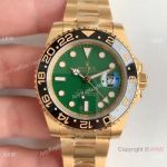 (EW) Swiss Replica Rolex GMT-Master II Yellow Gold Green Dial Watch 2836 Movement_th.jpg